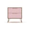 Manhattan Comfort Rockefeller Nightstand 2.0 in Nature and Rose Pink, PK2 2-102GMC6 - alternate 8